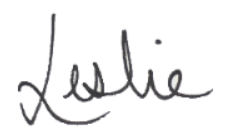 Leslie Signature